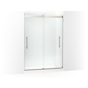 Kohler Levity Plus 3/8 Door 82X 59-5/8 Hndl Crystal Clear glass with Anodized Brushed Nickel frame 702429-L-BNK